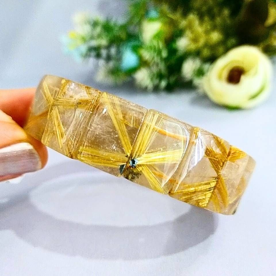 Gold Beril Doğal Taş Bileklik - blk852