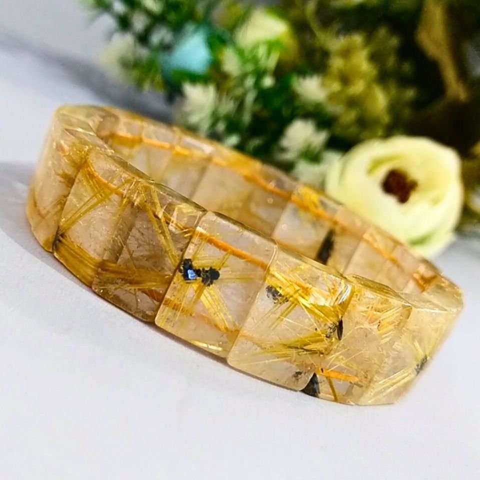 Gold Beril Doğal Taş Bileklik - blk853