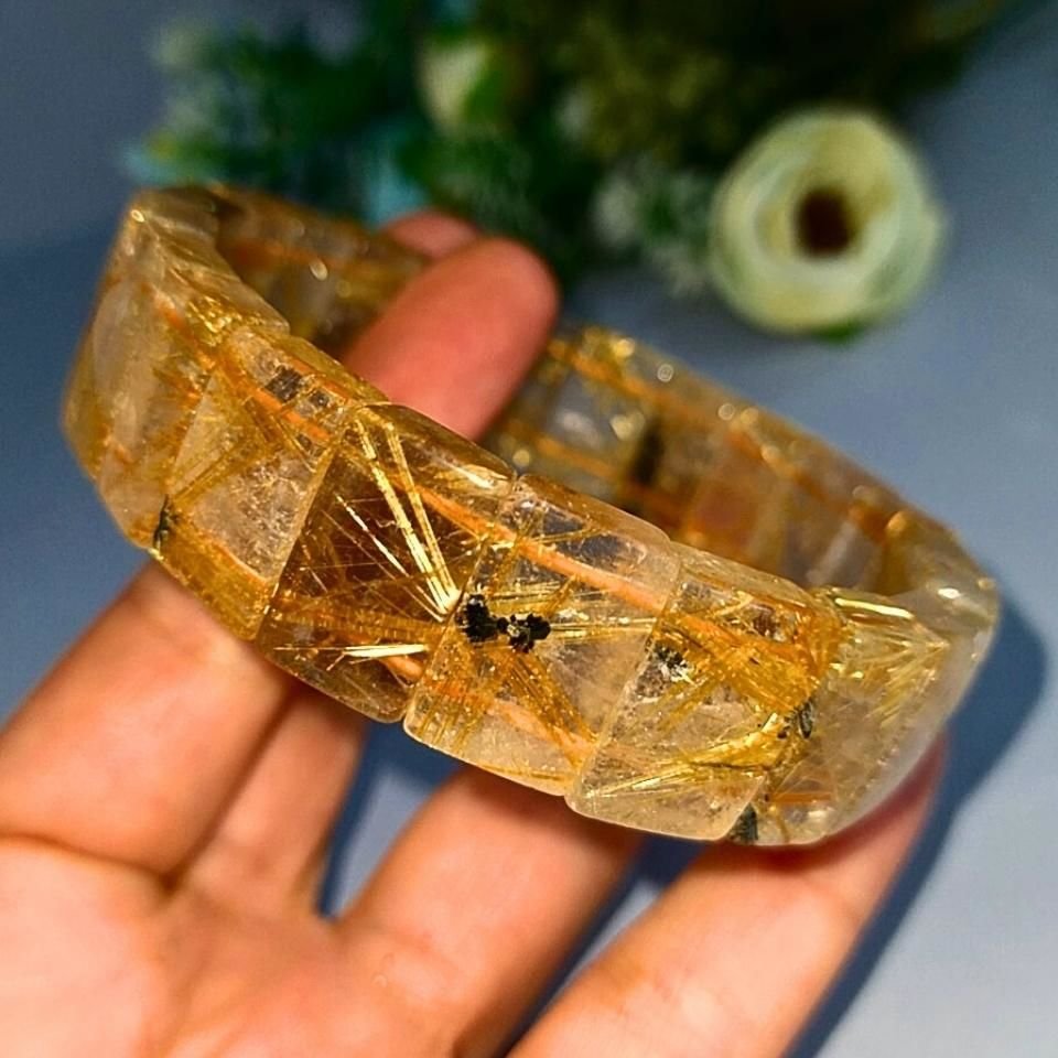Gold Beril Doğal Taş Bileklik - blk853