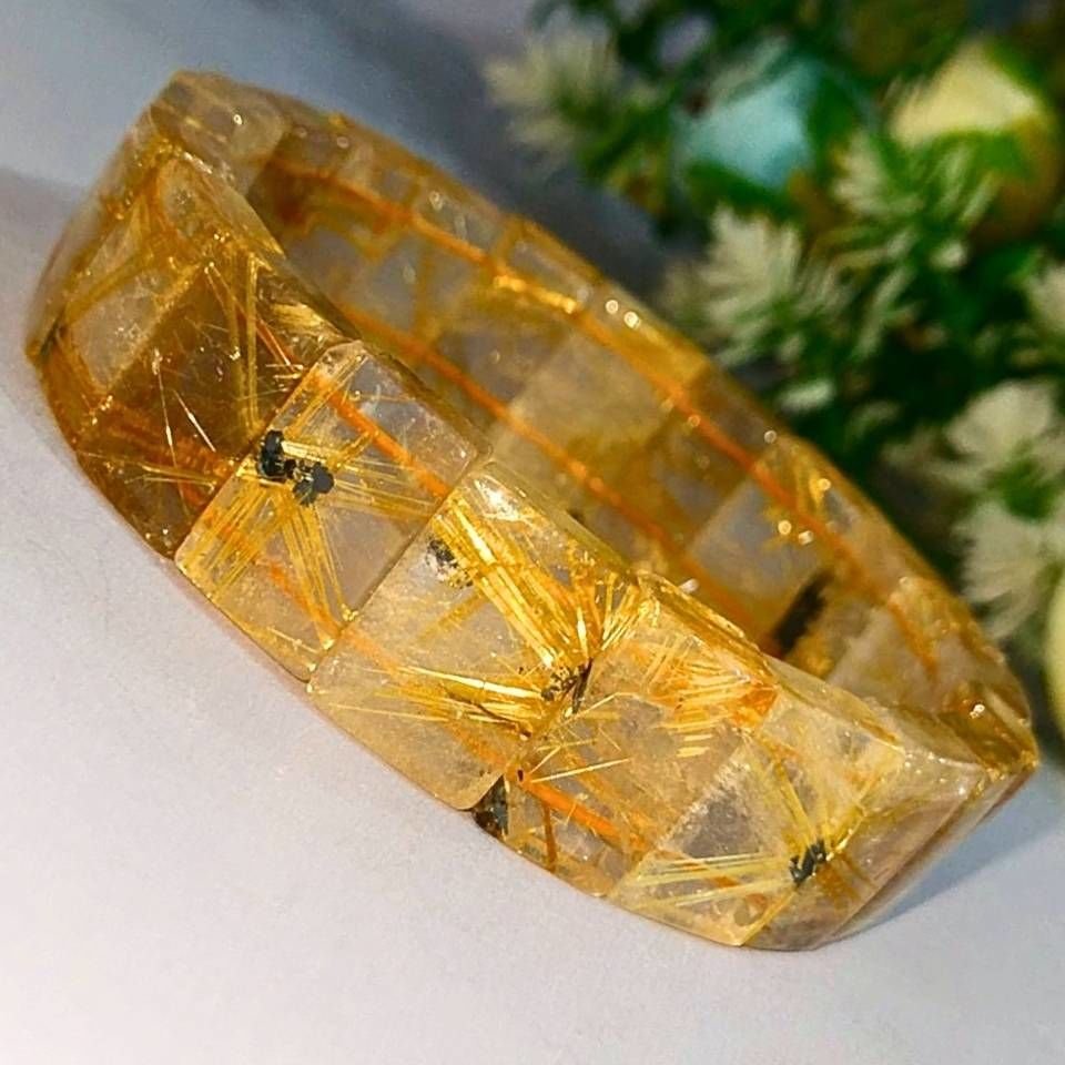 Gold Beril Doğal Taş Bileklik - blk853