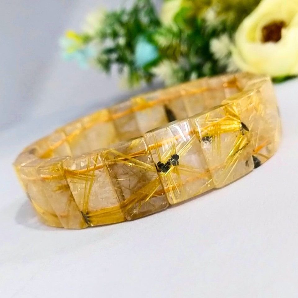 Gold Beril Doğal Taş Bileklik - blk853