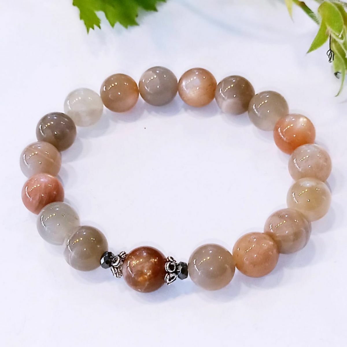 Rainbow Moonstone Natural Stone Bracelet