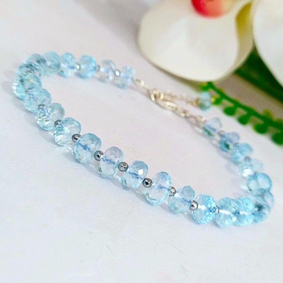Mavi Topaz Doğal Taş Bileklik – BLK952