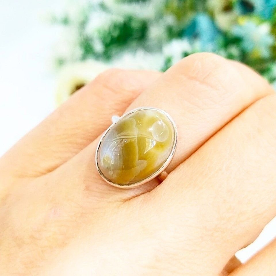 Agate Stone Natural Stone Ring - OTS963