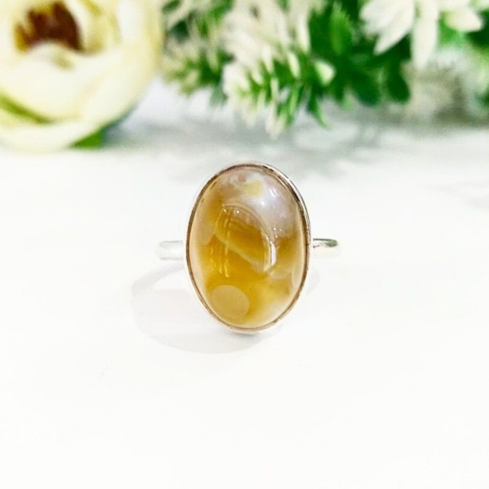 Agate Stone Natural Stone Ring - OTS963