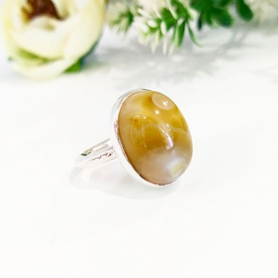 Agate Stone Natural Stone Ring - OTS963
